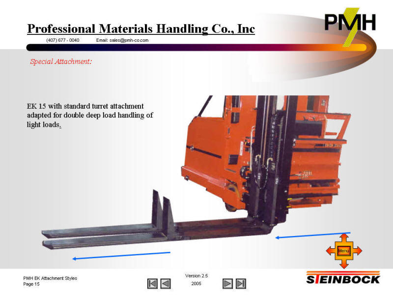 ] Double Deep load handling very narrow aisle turret forklift